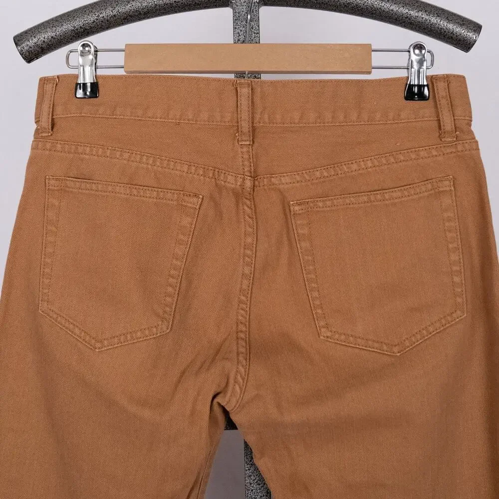 J CREW Men's The Driggs Tan Camel Jeans 32 x 34 Casual Preppy Classic Denim Pant